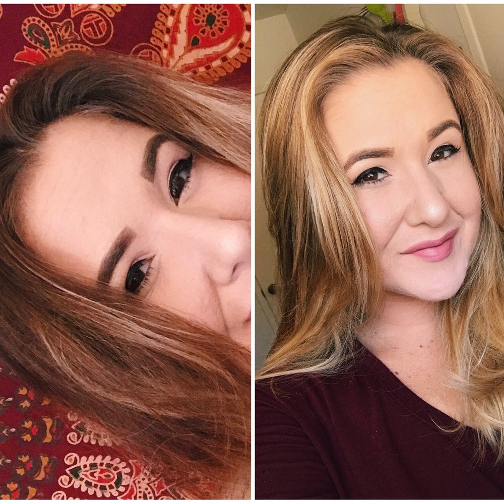 Salon Drew - Crown balayage by McKenna! Left pic is how my hair looked before & right pic is how it looked after! Love it. - Hair Salons Near Me - Long Beach, California Salon Drew - Crown balayage by McKenna! Left pic is how my hair looked before & right pic is how it looked after! Love it. - Hair Salons Near Me - Long Beach, California