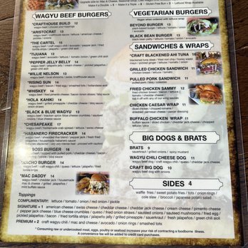 Craft Burger Bar - Menu - Burgers Near Me - Virginia Beach, Virginia Craft Burger Bar - Menu - Burgers Near Me - Virginia Beach, Virginia