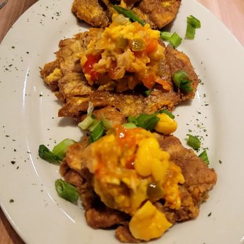 Konoko Restaurant - Ackee and salt fish tostones - Caribbean Near Me - White Marsh, Maryland Konoko Restaurant - Ackee and salt fish tostones - Caribbean Near Me - White Marsh, Maryland