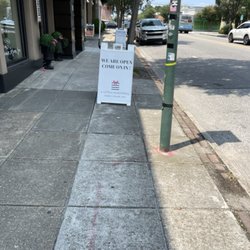 Sign in front of store