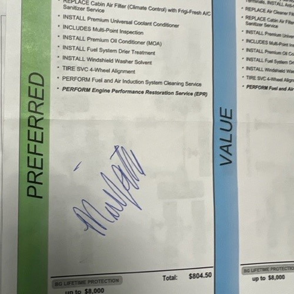 Misleading form with monthly payment listed bold at the bottom.