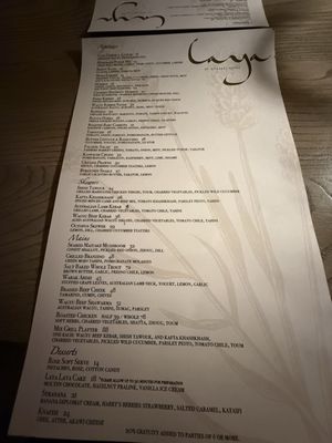 Menu photo 5 Laya Restaurant Los Angeles, CA