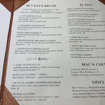 Cafe 4 - Menu - Comfort Food Near Me - Knoxville, Tennessee