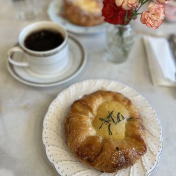 Chez Alice Cafe & Bakery - Pear danish and cheese danish (back) - Coffee & Tea Near Me - Princeton, New Jersey