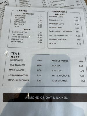 Menu photo 8 Moniker General Outpost San Diego, CA
