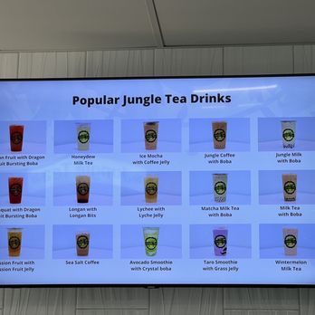 Jungle Tea - Menu as of 7/14/22 - Coffee & Tea Near Me - San Diego, California Jungle Tea - Menu as of 7/14/22 - Coffee & Tea Near Me - San Diego, California