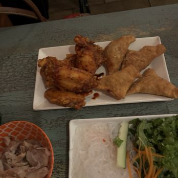 Fork Included - Gluten free crab Rangoon & wings. - Asian Fusion Near Me - Lowell, Massachusetts