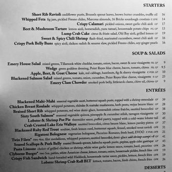 Emery - Food Menu - Seafood Near Me - Cincinnati, Ohio