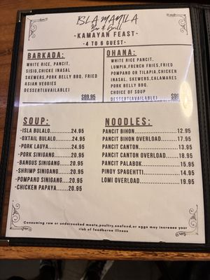 Menu photo 2 Isla Manila Lihue, HI