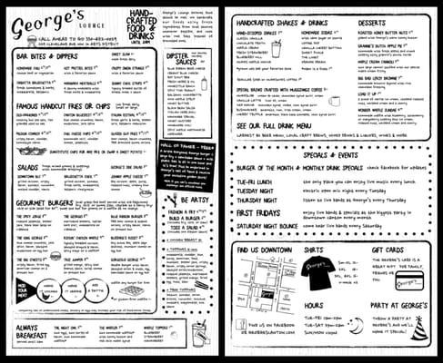Menu photo 8 George's Lounge Canton, OH