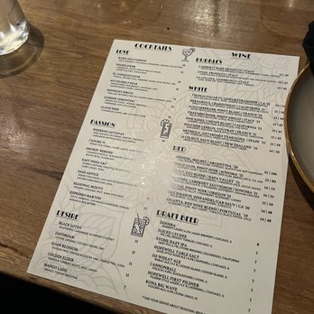 Kama - Wicker Park - Drink menu - Indian Near Me - Chicago, Illinois