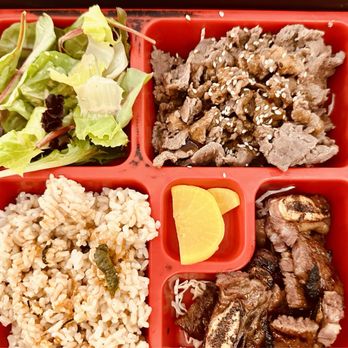 Teishoku - Teishoku combination. Teriyaki beef and Kalbi. - Japanese Near Me - Honolulu, Hawaii Teishoku - Teishoku combination. Teriyaki beef and Kalbi. - Japanese Near Me - Honolulu, Hawaii
