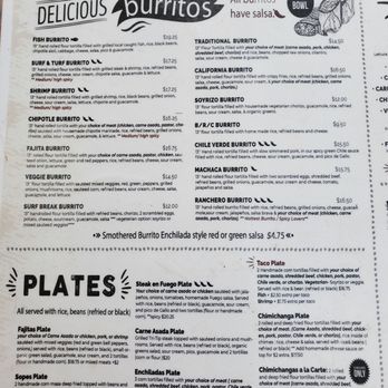 Surf N Salsa - Menu 9 Jan 25 - Mexican Near Me - Waialua, Hawaii Surf N Salsa - Menu 9 Jan 25 - Mexican Near Me - Waialua, Hawaii