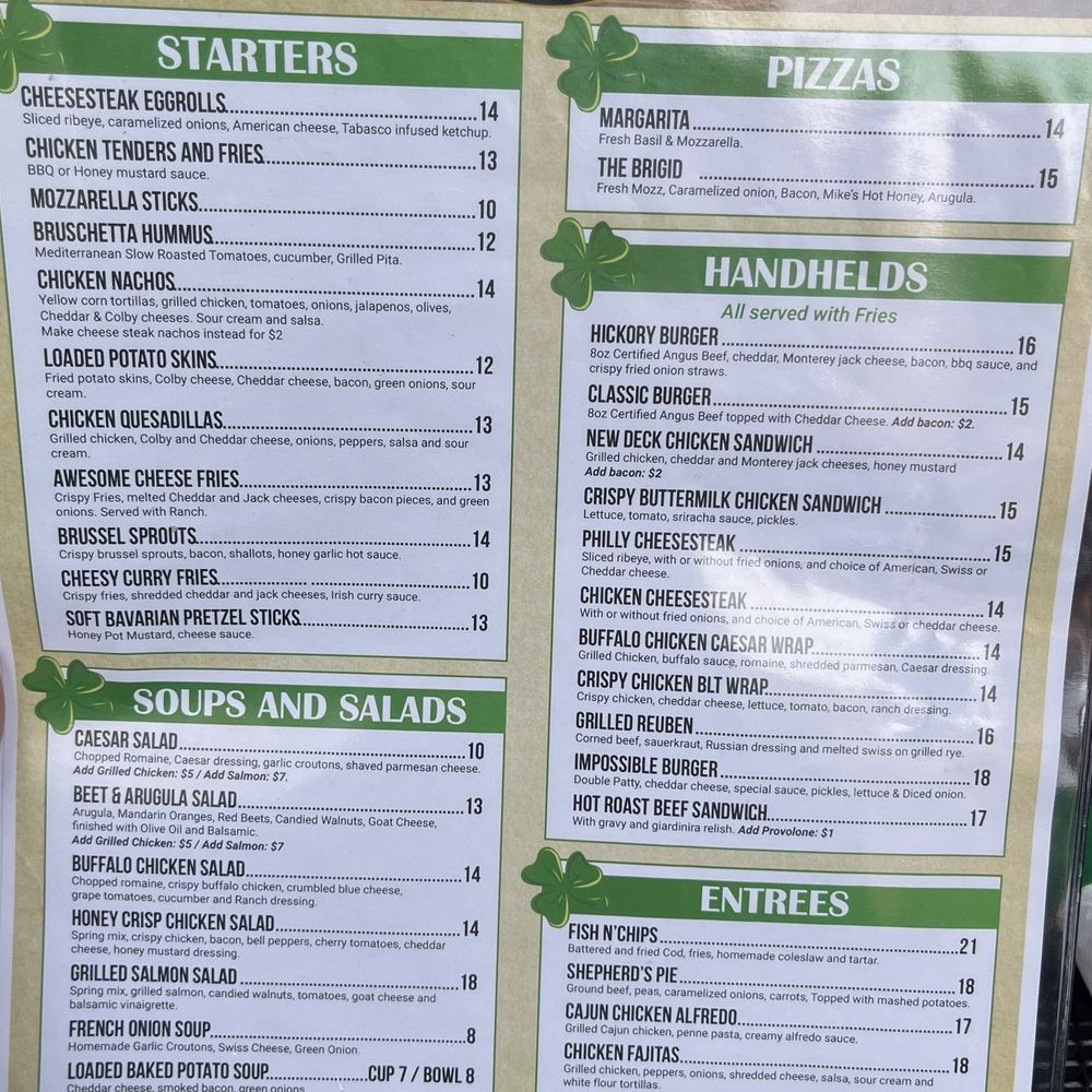 Food menu Food menu