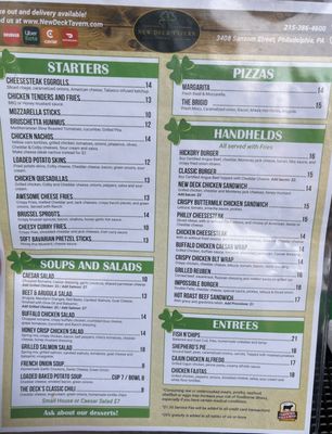 Menu photo 8 New Deck Tavern Philadelphia, PA Menu photo 8 New Deck Tavern Philadelphia, PA
