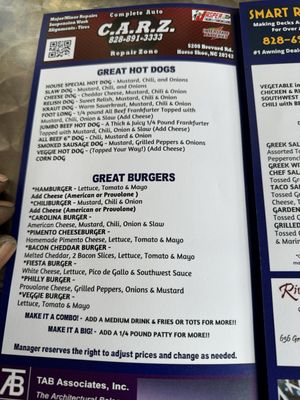 Menu photo 3 Hot Dog World Hendersonville, NC