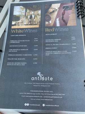Menu photo 8 Antidote Makati, NCR Menu photo 8 Antidote Makati, NCR