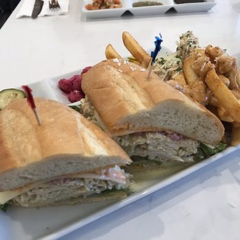 Bites & Bashes Cafe - chicken green goddess sandwich with crack fries - Cafes Near Me - Lomita, California