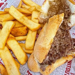 Steak Fries and Classic Philly Cheese Steak (Large) Steak Fries and Classic Philly Cheese Steak (Large)