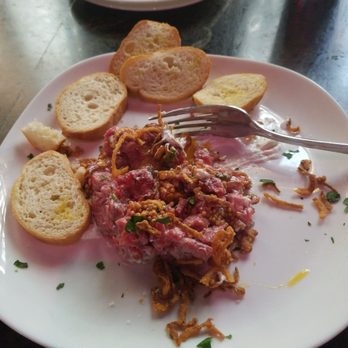 Union 50 - Beef tartar after I mess up the presentation - Gastropubs Near Me - Indianapolis, Indiana