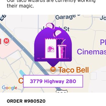 Taco Bell - App saying they are making 20 mins later!  Who knows how much longer. - Fast Food Near Me - Alexander City, Alabama