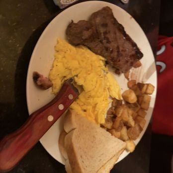 Blinkers Tavern - 6oz NY strip steak and eggs - Steakhouses Near Me - Covington, Kentucky
