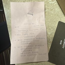As you can see the receipt says "to go" As you can see the receipt says "to go"