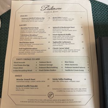 Podmore - Brunch menu - Cocktail Bars Near Me - Honolulu, Hawaii