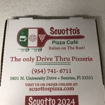 Scuotto's Pizza Cafe - Pizza box - Pizza Near Me - Sunrise, Florida Scuotto's Pizza Cafe - Pizza box - Pizza Near Me - Sunrise, Florida