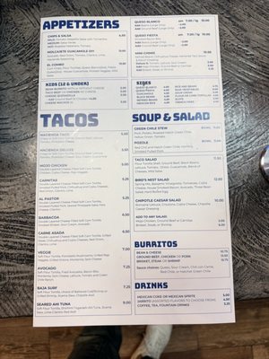 Menu photo 1 Hacienda Tacos Oklahoma City, OK