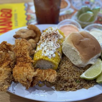 Mambo Seafood - This is their lunch plate special - Seafood Near Me - San Antonio, Texas