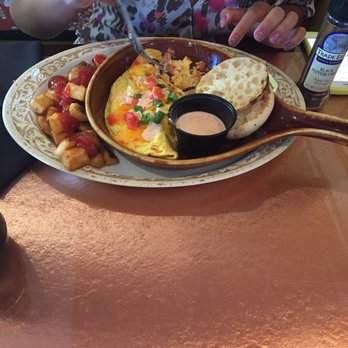 Another Broken Egg Cafe - Mardi Gras omelet she loved it - Breakfast & Brunch Near Me - Pembroke Pines, Florida