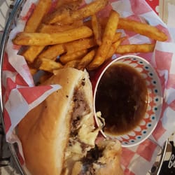 The Backyard Cafe - Philly cheesesteak and fries