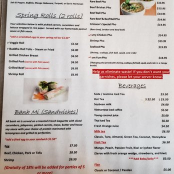 Pho Crimson - front-side menu - Vietnamese Near Me - Dallas, Texas Pho Crimson - front-side menu - Vietnamese Near Me - Dallas, Texas