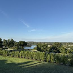 a view of a lake and a park