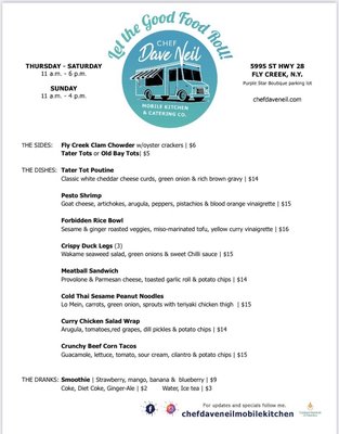 Menu photo 3 Chef Dave Neil Mobile Kitchen & Catering Fly Creek, NY Menu photo 3 Chef Dave Neil Mobile Kitchen & Catering Fly Creek, NY