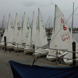 Saint Petersburg Sailing Center - Launch and 420s at SPSC.