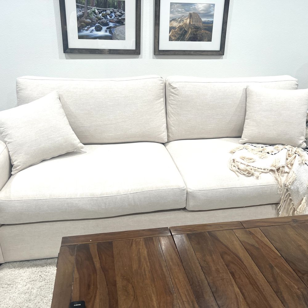 Sofas Tables and More - Our couch is gorgeous and so comfortable. We customized the measurements to fit our living room. - Furniture Stores Near Me - Torrance, California
