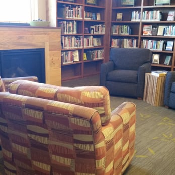 Anythink - Bennett - Sweet little fireplace for winter reading. - Libraries Near Me - Bennett, Colorado