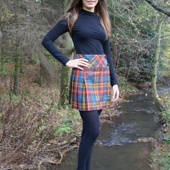 Scottish Treasures - Shetland wool mini skirts in Buchanan and Black Watch tartans!  Made in Scotland - Jewelry Near Me - Coronado, California