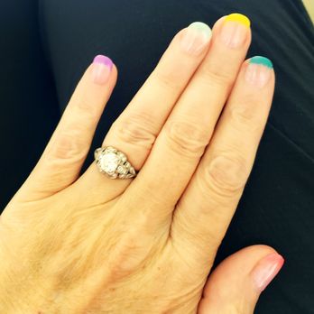 Diva Nail & Spa - DIANE IS AMAZING! Multicolor French Dip Nails - Nail Salons Near Me - Beaverton, Oregon