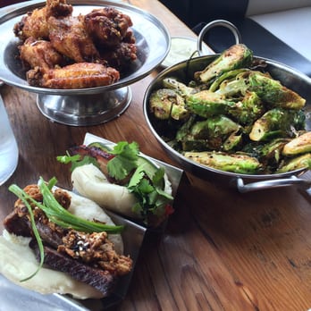 Ace Eat Serve - Tiger wings, Brussels sprouts, 2 baos - Asian Fusion Near Me - Denver, Colorado