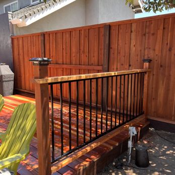 Rojo's Fences - 7ft fence with small deck . - Fences & Gates Near Me - Livermore, California Rojo's Fences - 7ft fence with small deck . - Fences & Gates Near Me - Livermore, California
