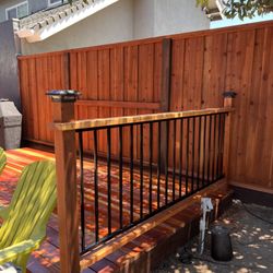 Rojo's Fences - 7ft fence with small deck .
