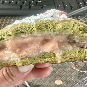 85°C Bakery Cafe-Gardena - Not much matcha flavor, but the strawberry filling is good. Not too sweet. - Coffee & Tea Near Me - Gardena, California 85°C Bakery Cafe-Gardena - Not much matcha flavor, but the strawberry filling is good. Not too sweet. - Coffee & Tea Near Me - Gardena, California