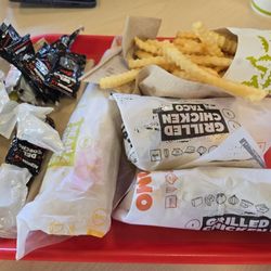 Del Taco - Two tacos, bean burrito, fries