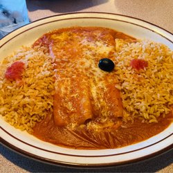 Ramon's Mexican Restaurant - Two cheese enchiladas with double rice.