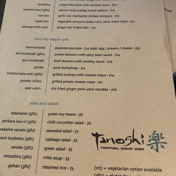 Tanoshi - Menu - Japanese Near Me - Queenstown, OTA Tanoshi - Menu - Japanese Near Me - Queenstown, OTA