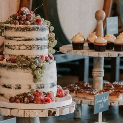 The Cake Cottage - Naked Cake with Fruit & Carrot Cupcakes