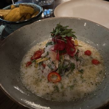 Parche - Cod ceviche with plantains. So fresh and citrusy. - Colombian Near Me - Oakland, California Parche - Cod ceviche with plantains. So fresh and citrusy. - Colombian Near Me - Oakland, California